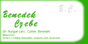 benedek czebe business card